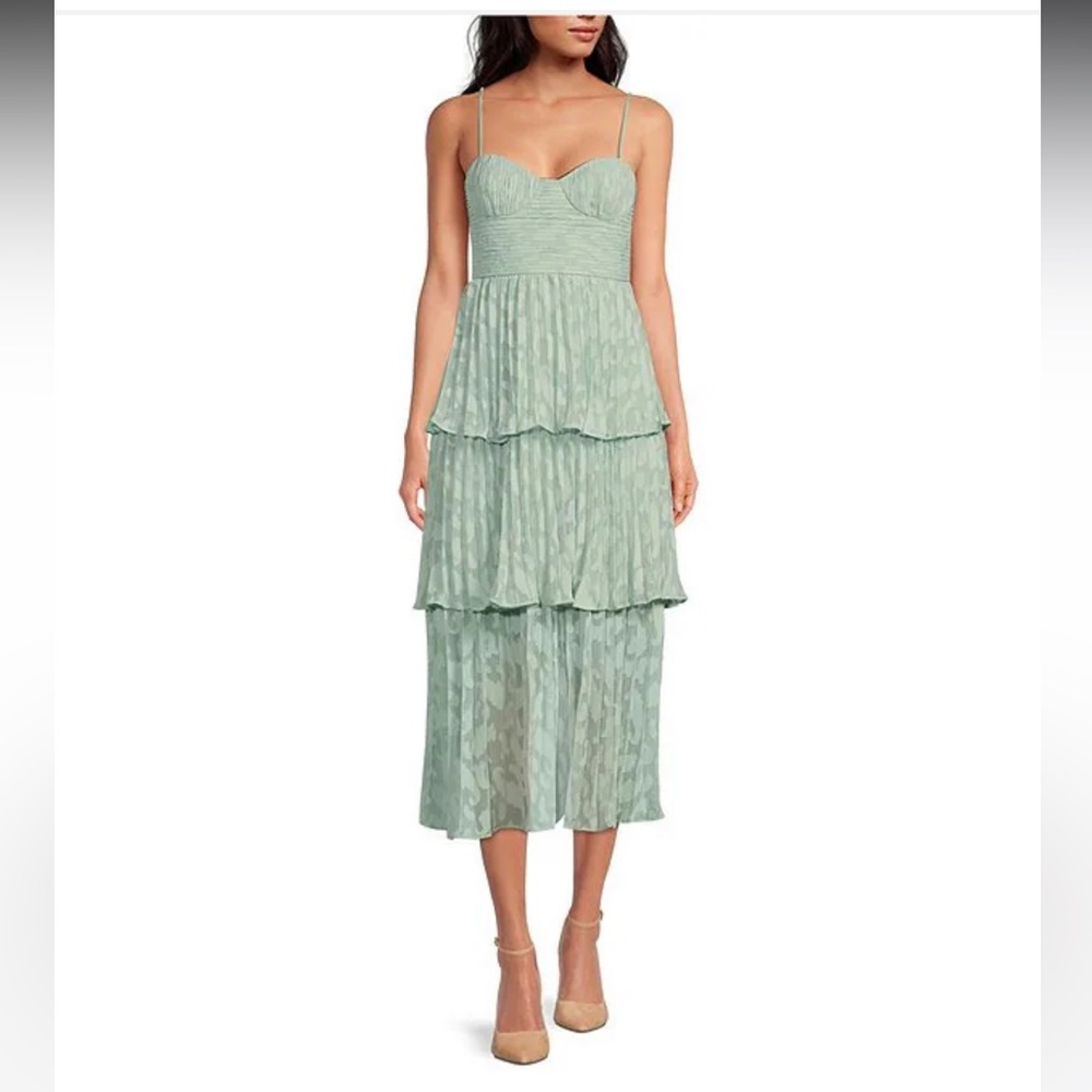 Gianni Bini Mint Green Tiered Maxi Dress